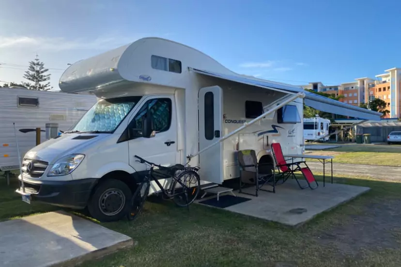 A photo of Mustang Ability services camper van
